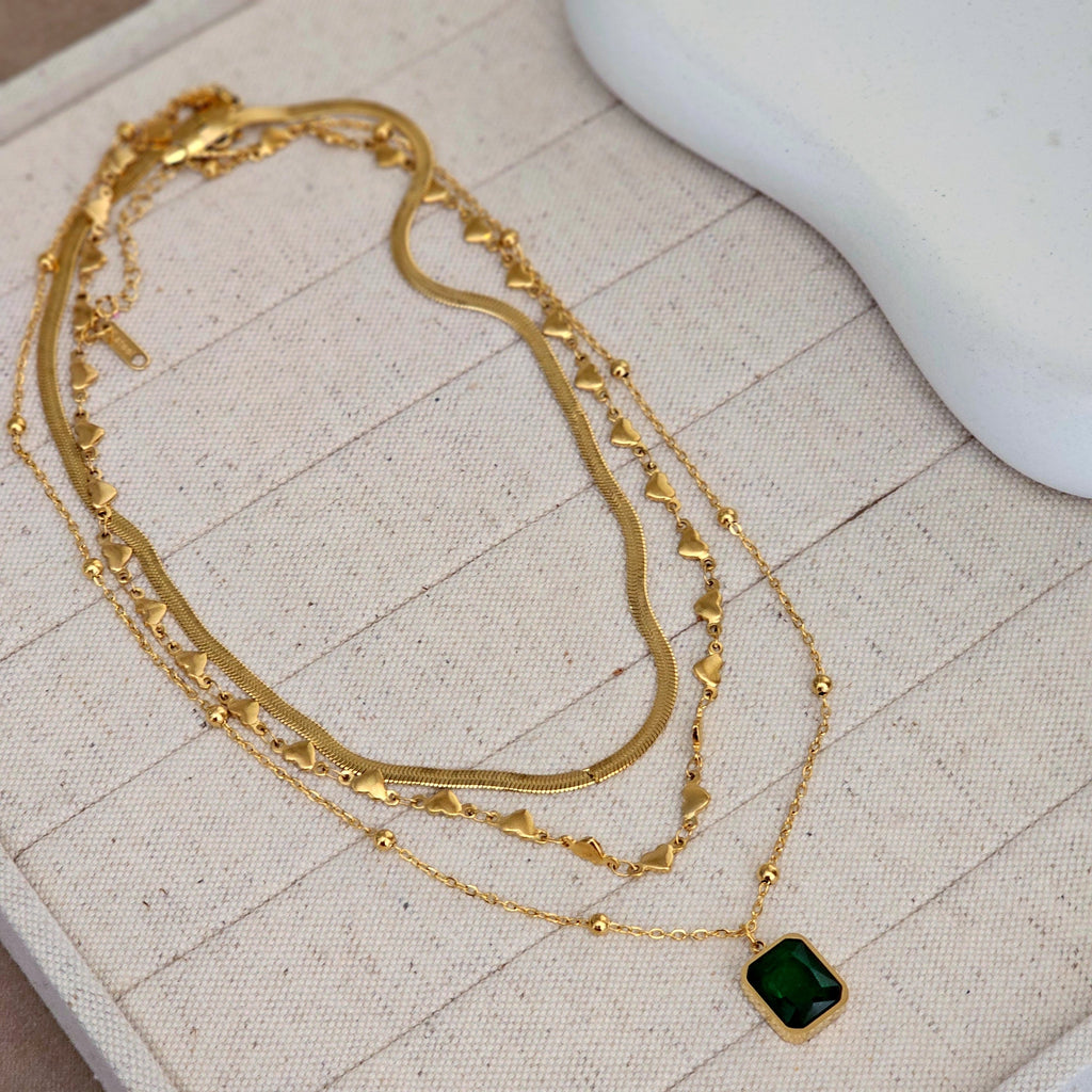 Dream Layered Necklace worn - Lazuli