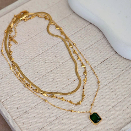 Dream Layered Necklace worn - Lazuli