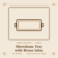 Sheesham Serving Tray with Brass Inlay