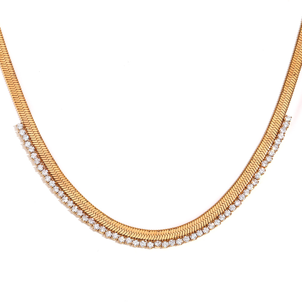 Tennis Necklace lifestyle shot - Lazuli